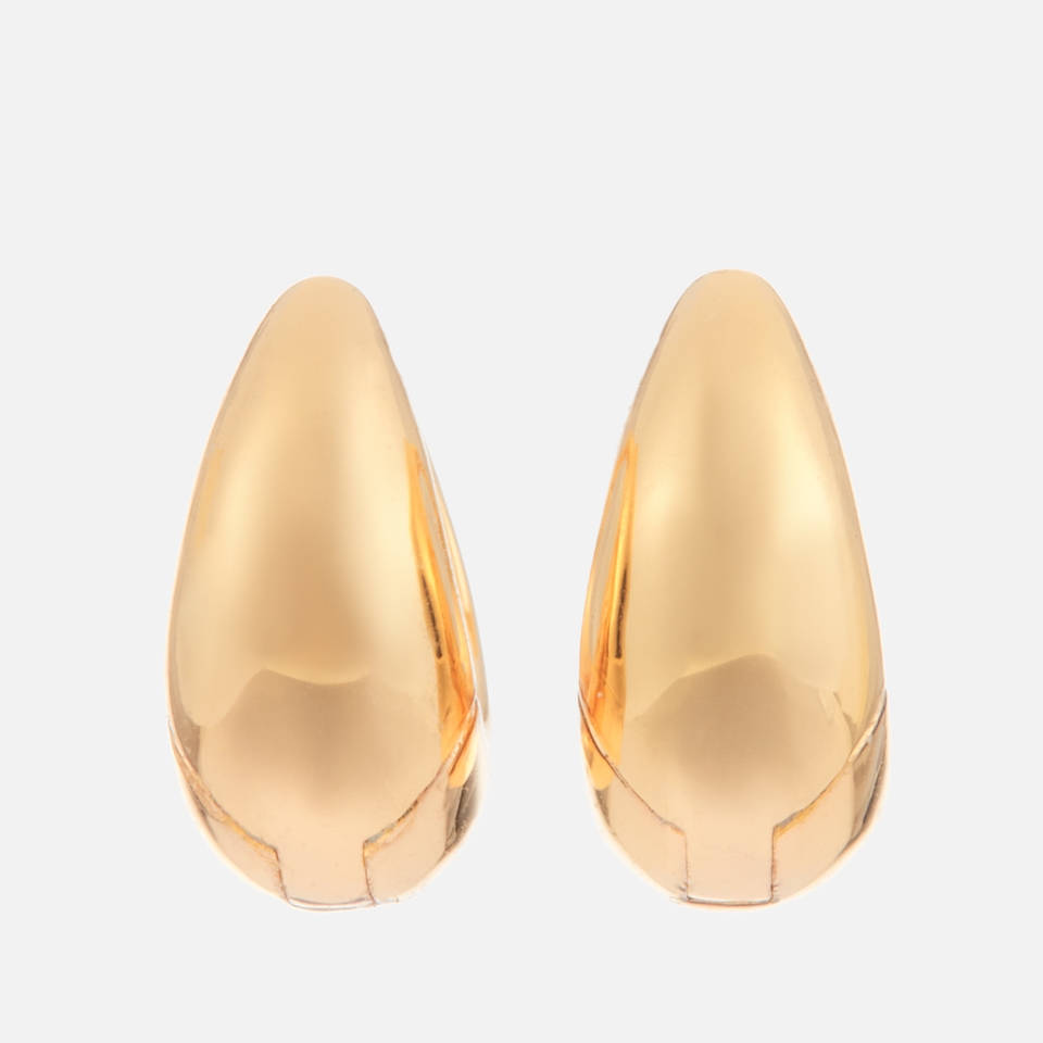 Astrid & Miyu Dome Gold-Plated Huggie Earrings