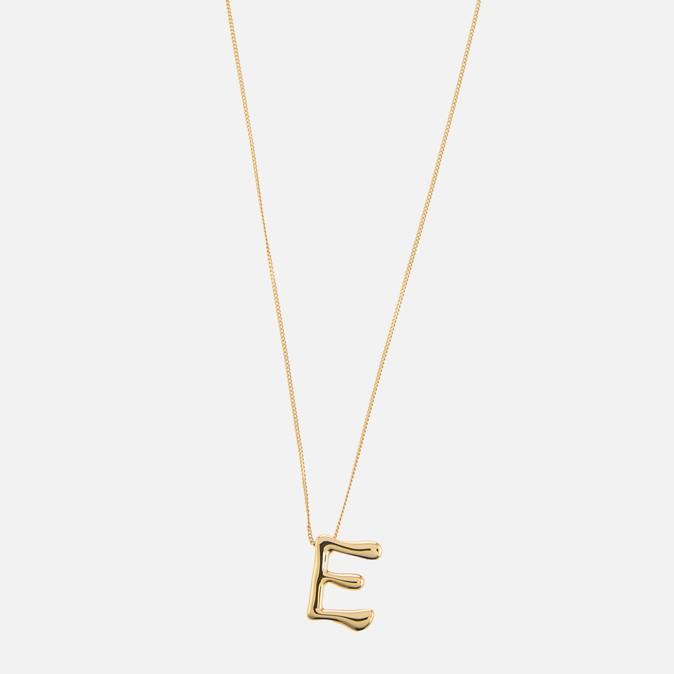 Astrid & Miyu Initial Bold 18K Gold-Plated Necklace