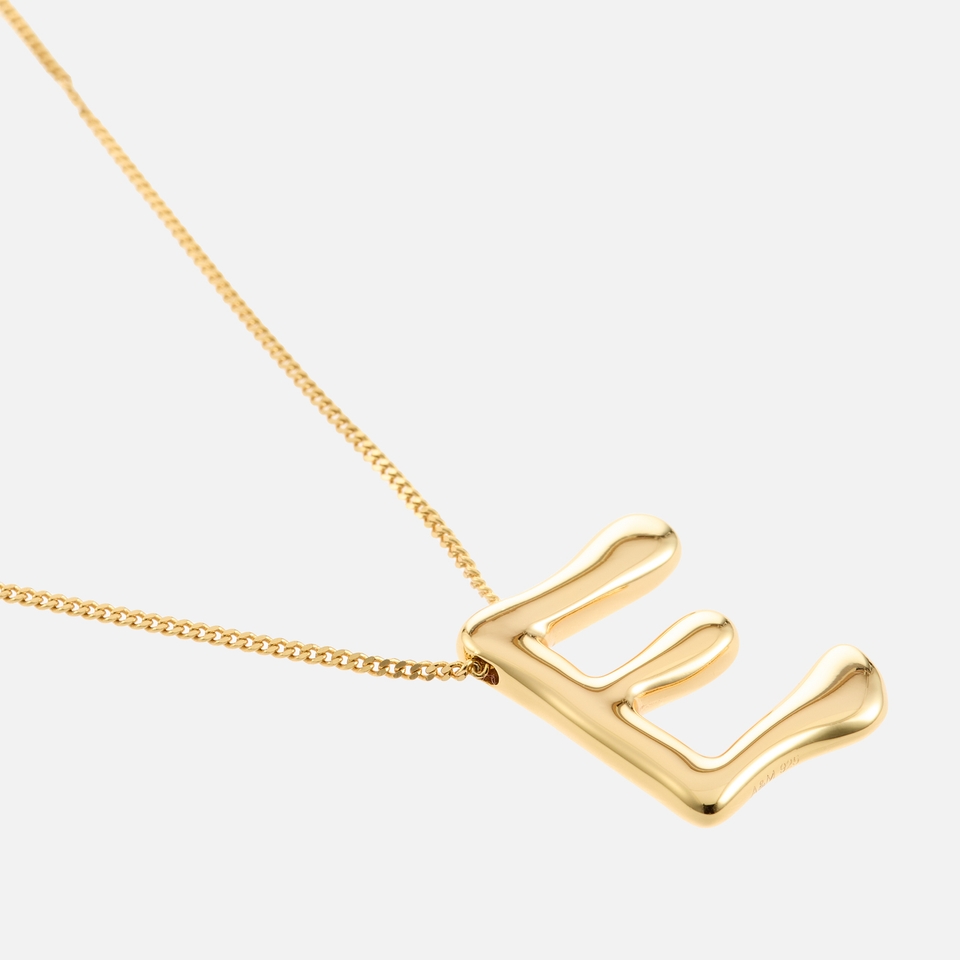 Astrid & Miyu Initial Bold 18K Gold-Plated Necklace