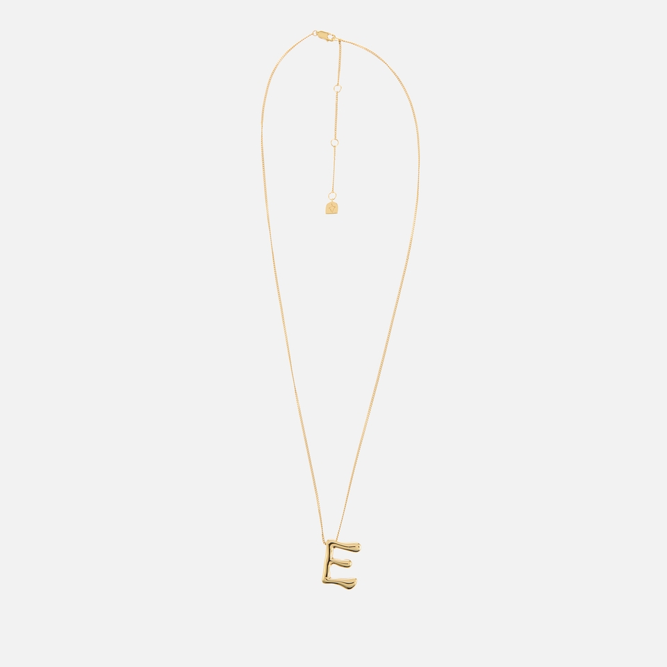 Astrid & Miyu Initial Bold 18K Gold-Plated Necklace