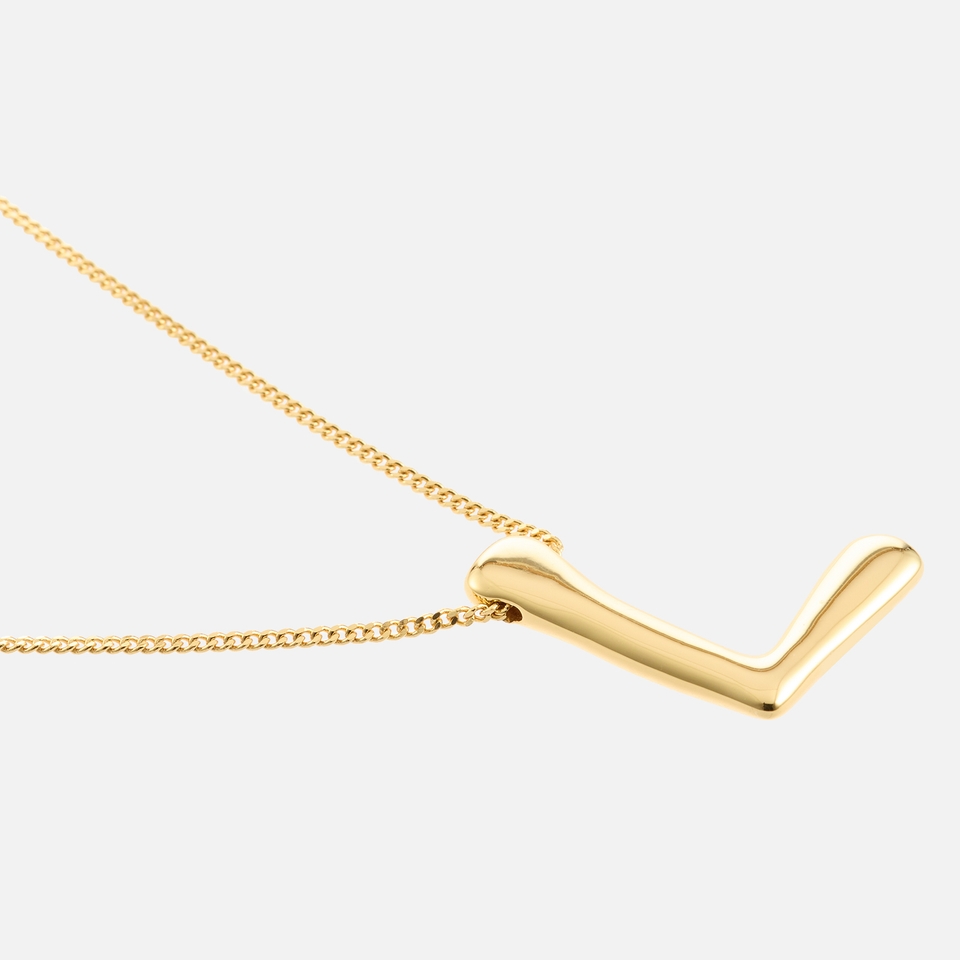 Astrid & Miyu Initial Bold 18K Gold-Plated Necklace