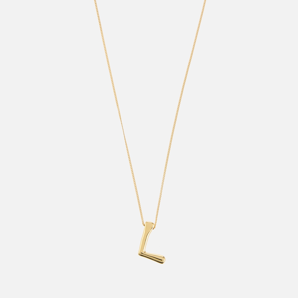 Astrid & Miyu Initial Bold 18K Gold-Plated Necklace