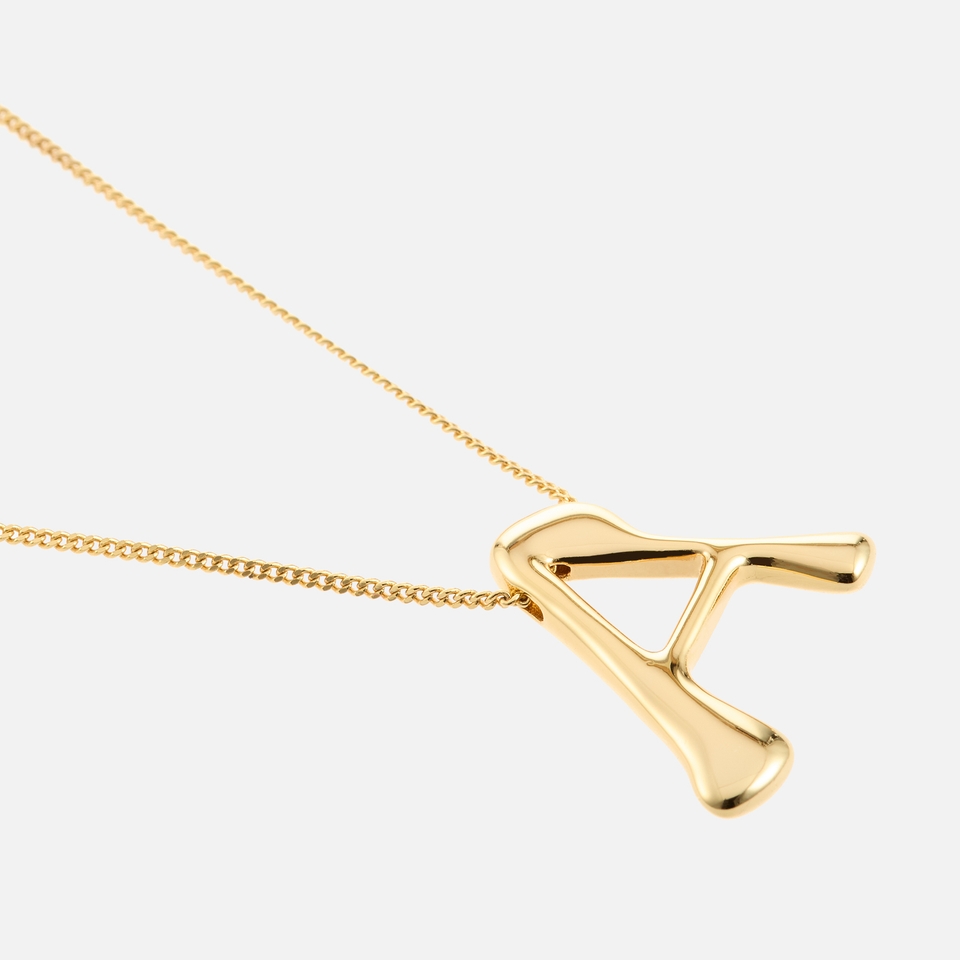 Astrid & Miyu Initial Bold 18K Gold-Plated Necklace