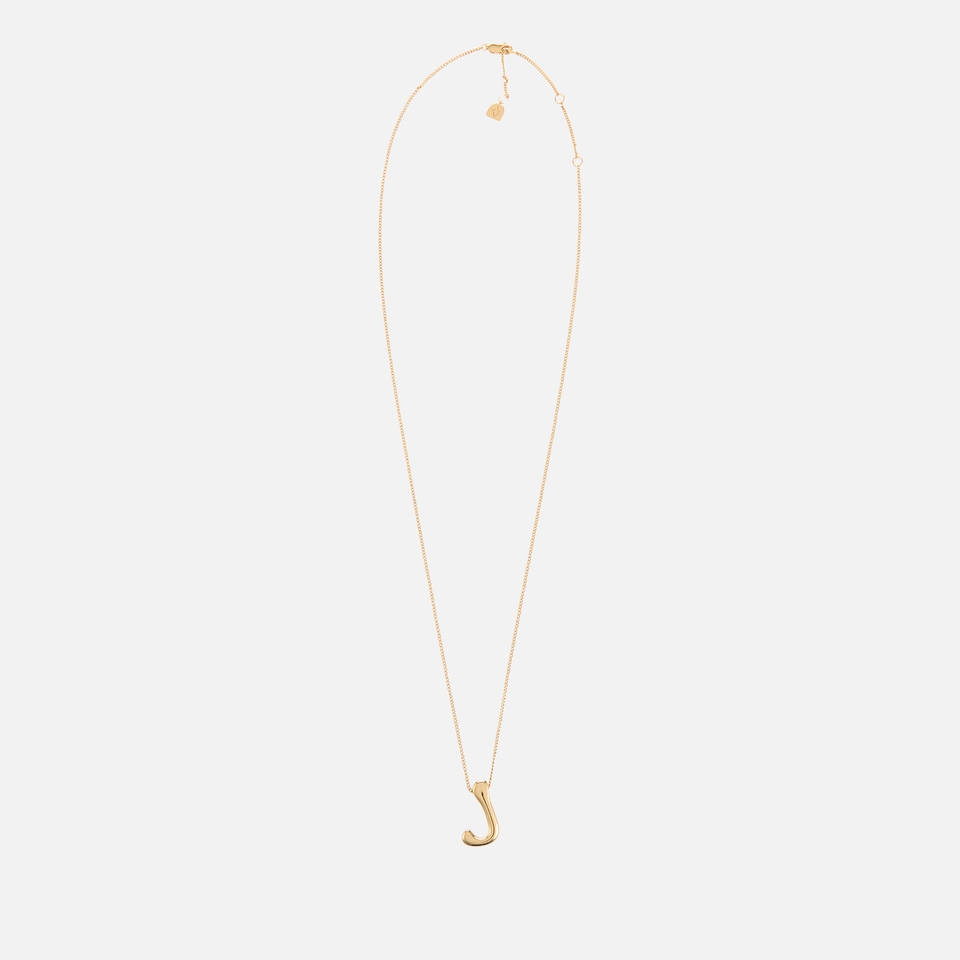 Astrid & Miyu Initial Bold 18K Gold-Plated Necklace