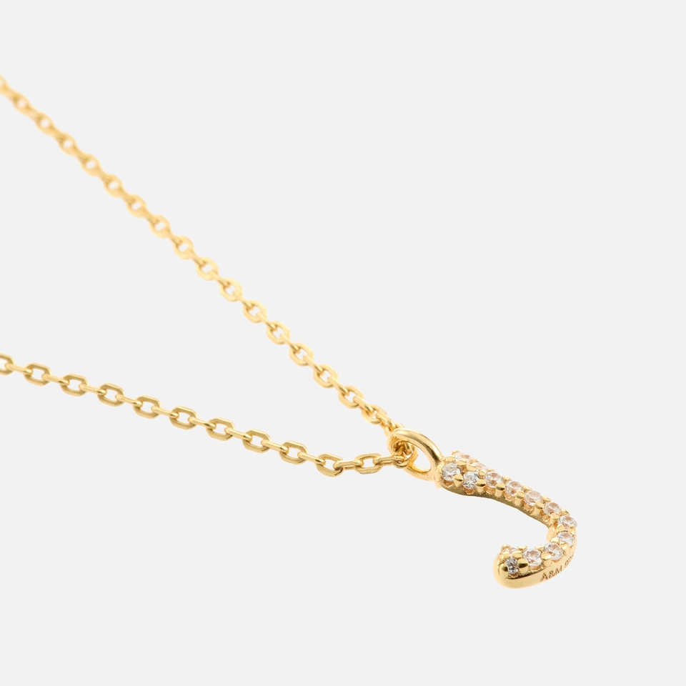 Astrid & Miyu Initial Pavé 18K Gold-Plated Necklace