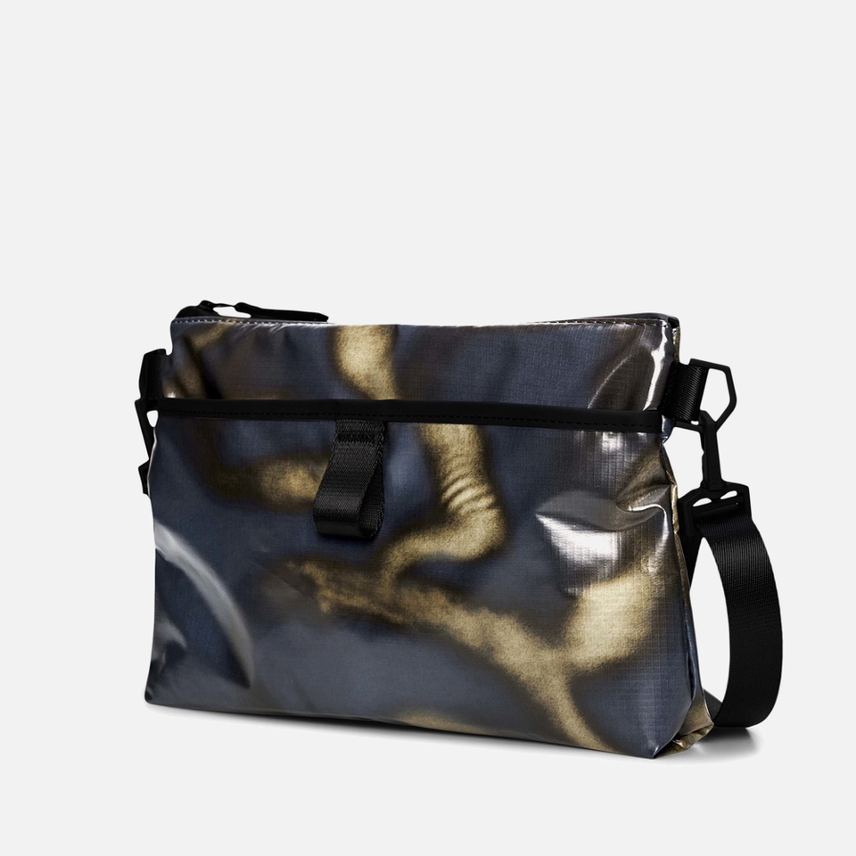 RAINS Sibu Coated Patent-Shell Musette Bag