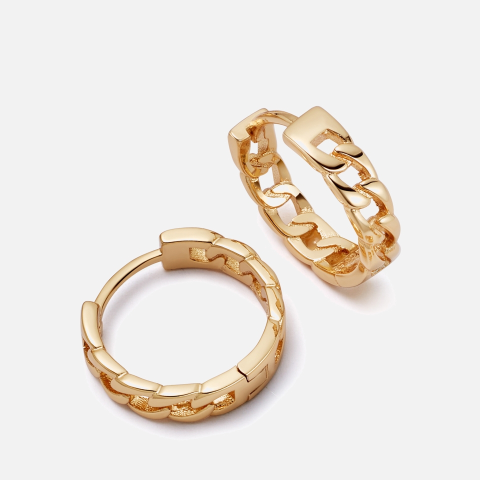 Daisy London X Polly Sayer Chain Hoop Earrings - Gold