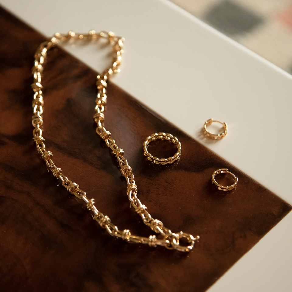 Daisy London X Polly Sayer Gold-Plated Knot Necklace