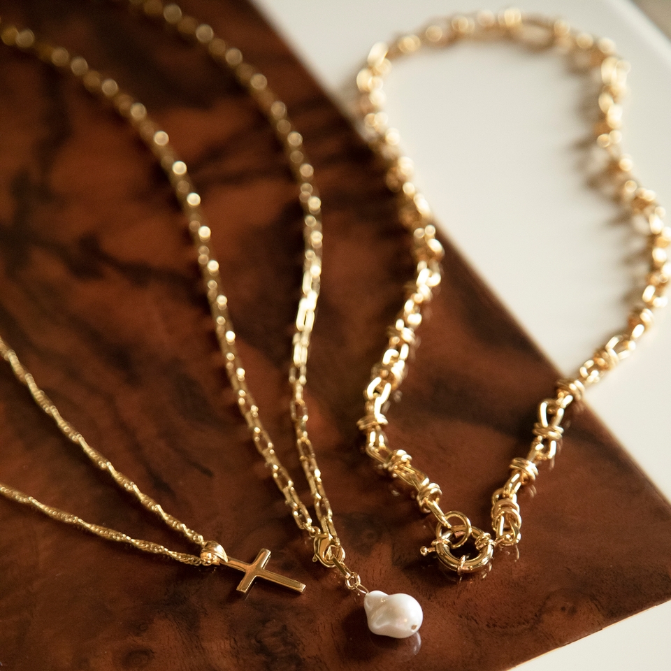 Daisy London X Polly Sayer Baroque Gold-Plated Necklace