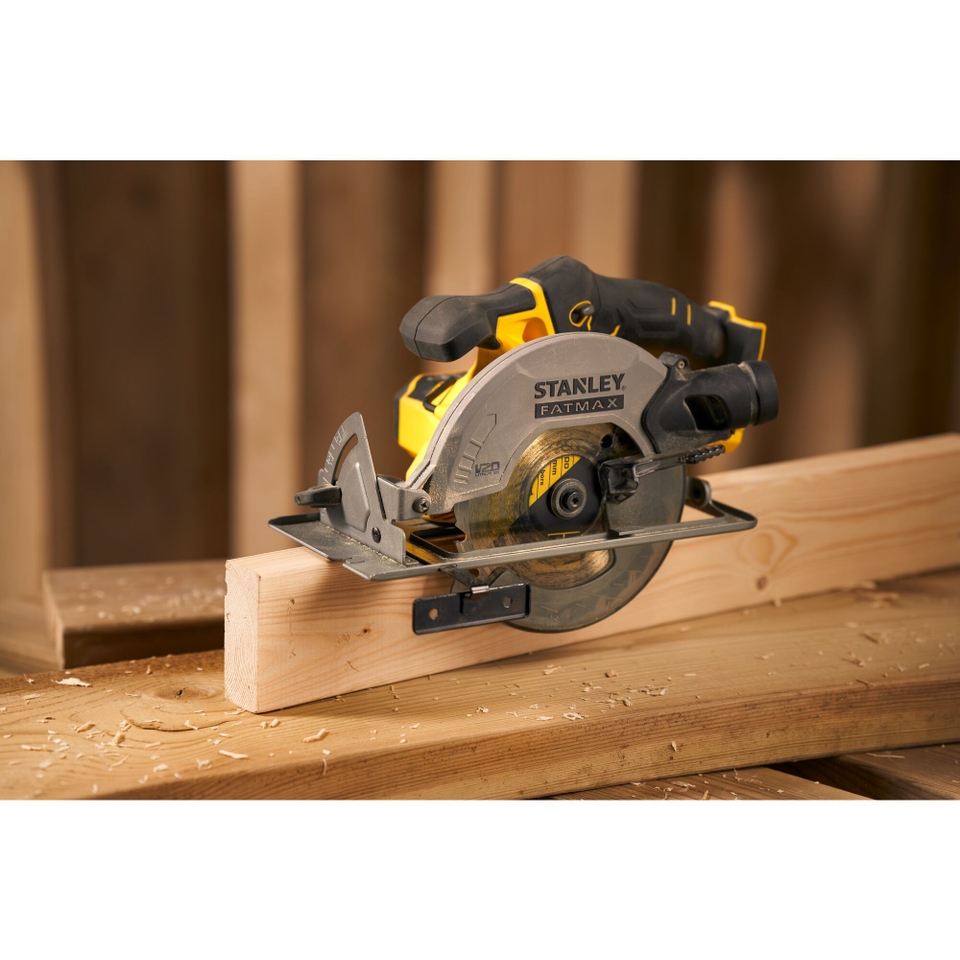 STANLEY FATMAX V20 18V Cordless Circular Saw with 1 x 4.0Ah Lithium Ion Battery and Kit Box Homebase