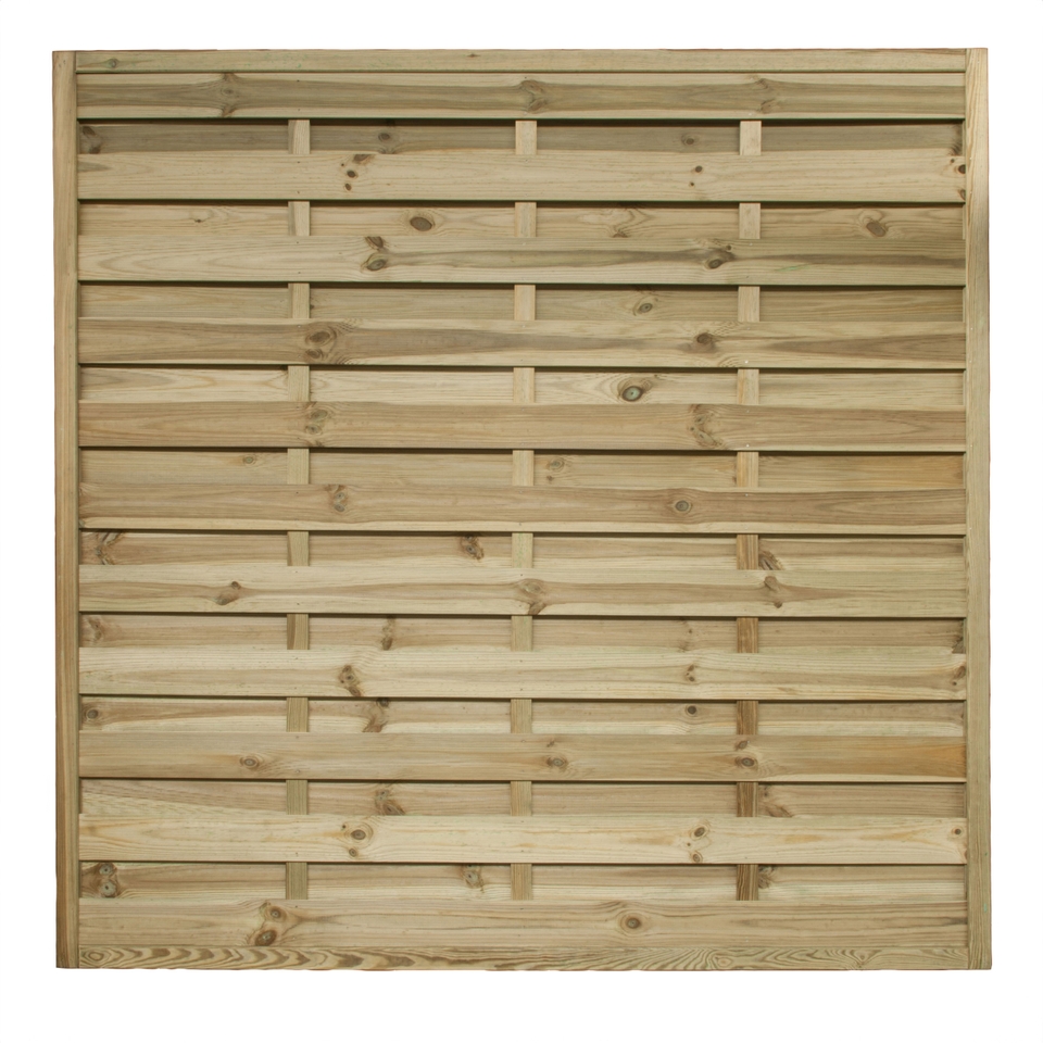 Elite Esprit Square Pressure Treated Fence Panel - 1.8m