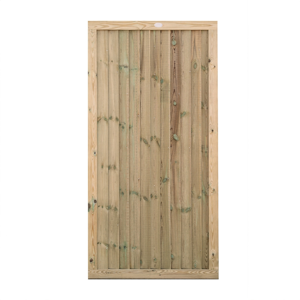 Green Featheredge Garden Gate - 1.8m