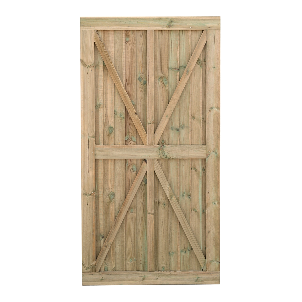 Green Featheredge Garden Gate - 1.8m