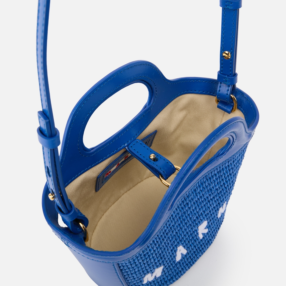 Marni Tropicalia Micro Faux Raffia and Leather Bag