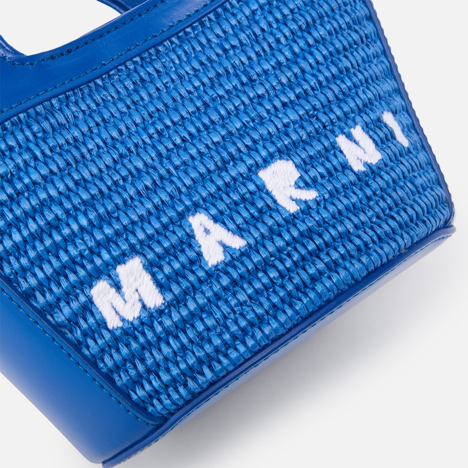 Marni Tropicalia Micro Faux Raffia and Leather Bag