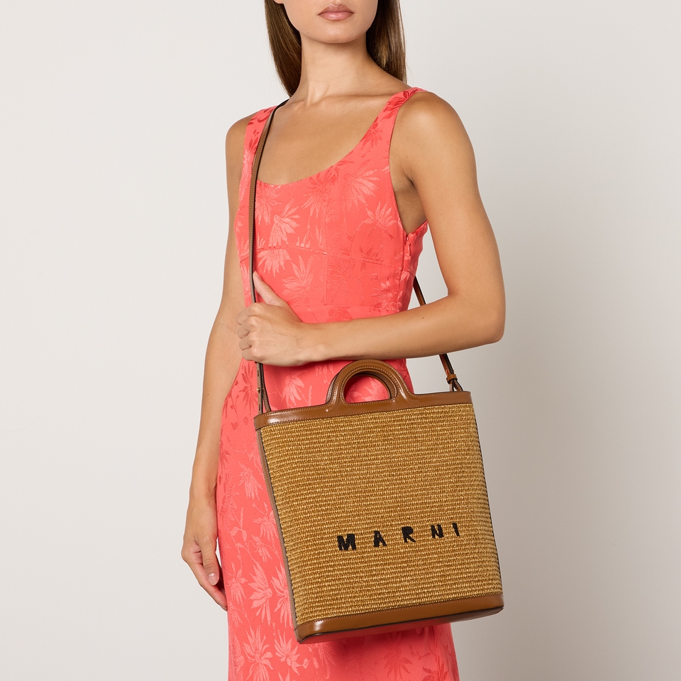 Marni Tropicalia Raffia Crossbody Bag