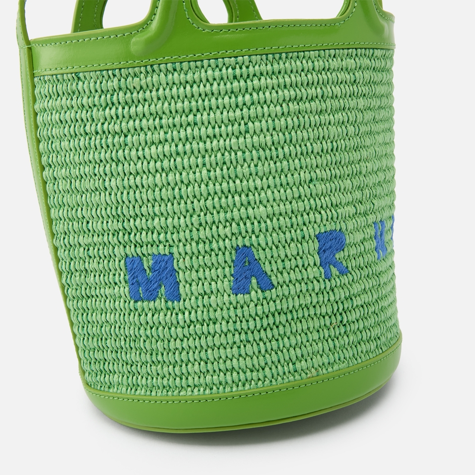 Marni Tropicalia Woven Mini Bucket Bag