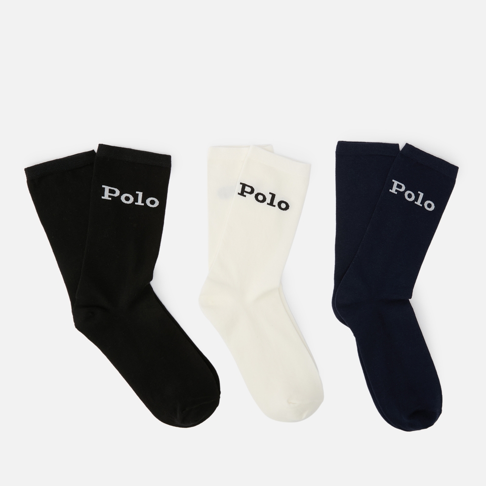Polo Ralph Lauren Stretch-Cotton Blend 3-Pack Socks