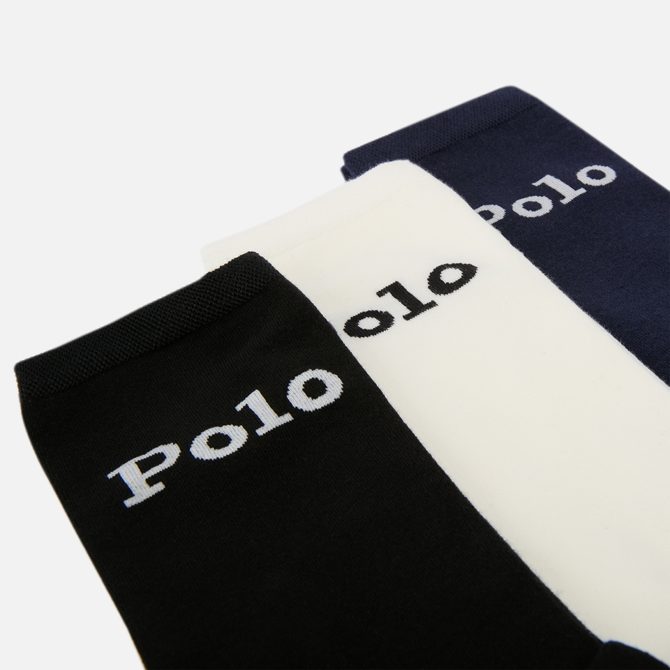 Polo Ralph Lauren Stretch-Cotton Blend 3-Pack Socks