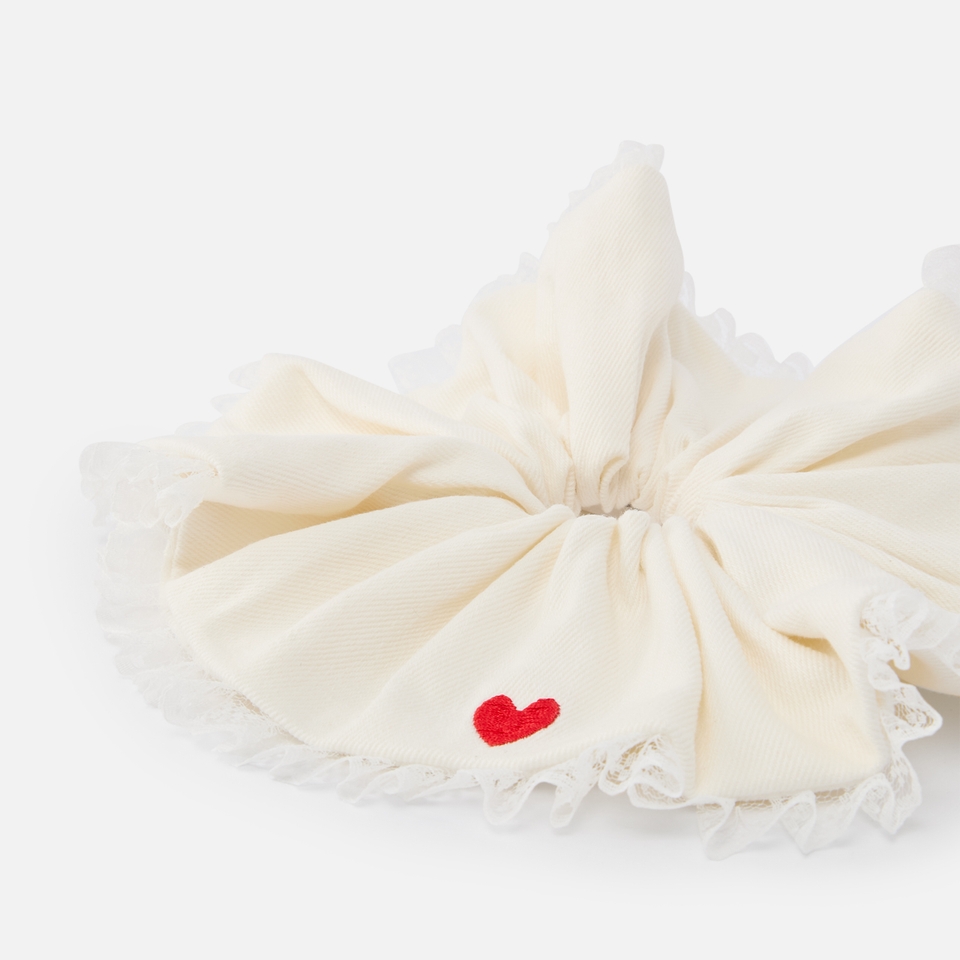 Sister Jane Lucky Cotton-Blend Twill Scrunchie
