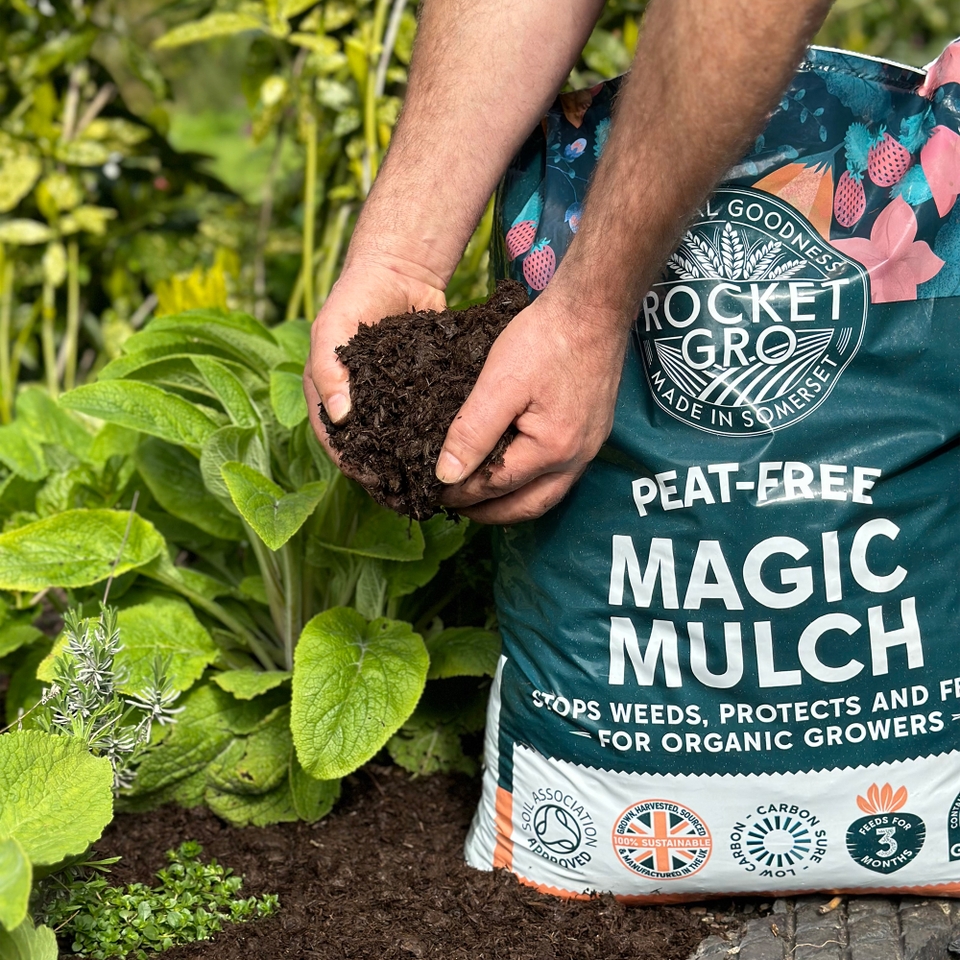 RocketGro Organic Peat Free Magic Mulch 50L Homebase