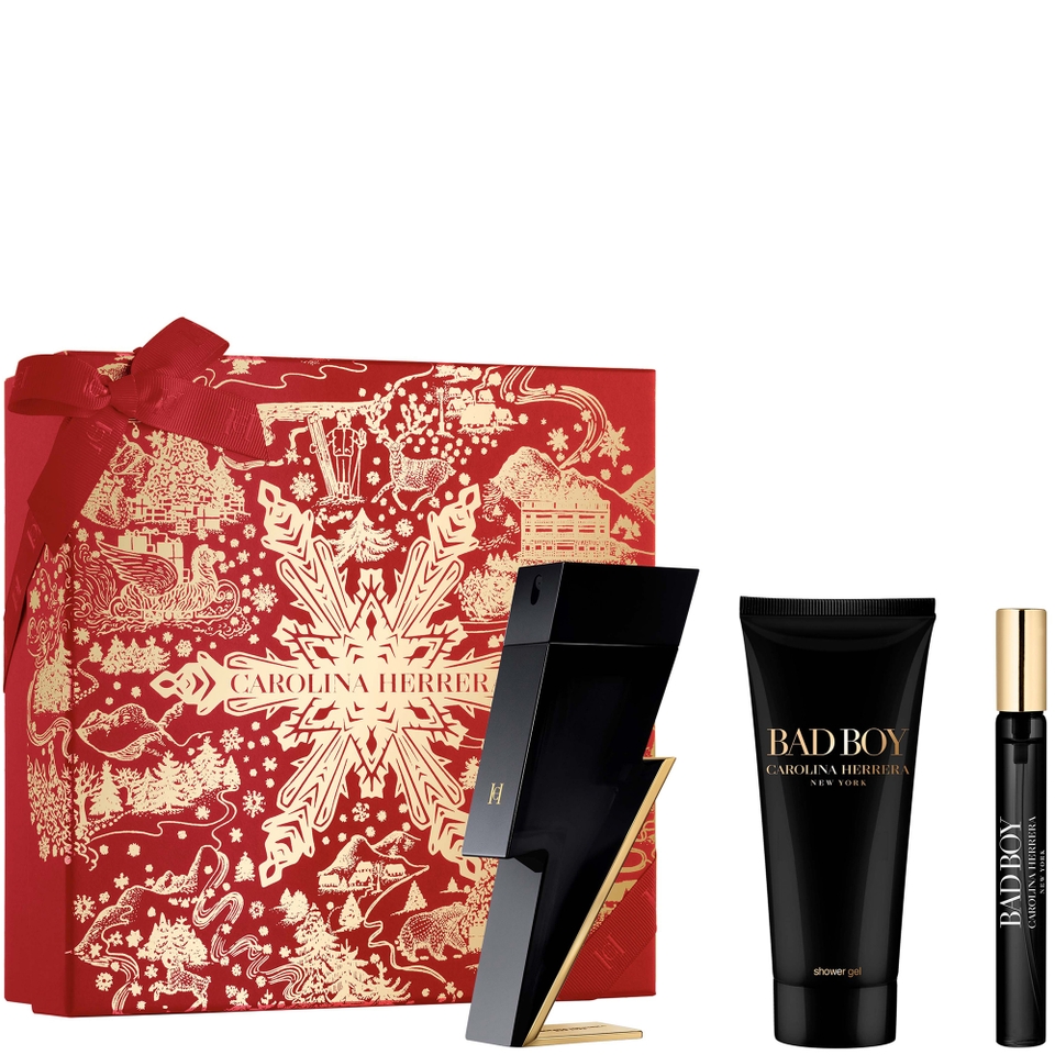 Carolina Herrera Bad Boy Eau de Toilette 100ml and 10ml Gift Set Worth 122.50 LOOKFANTASTIC
