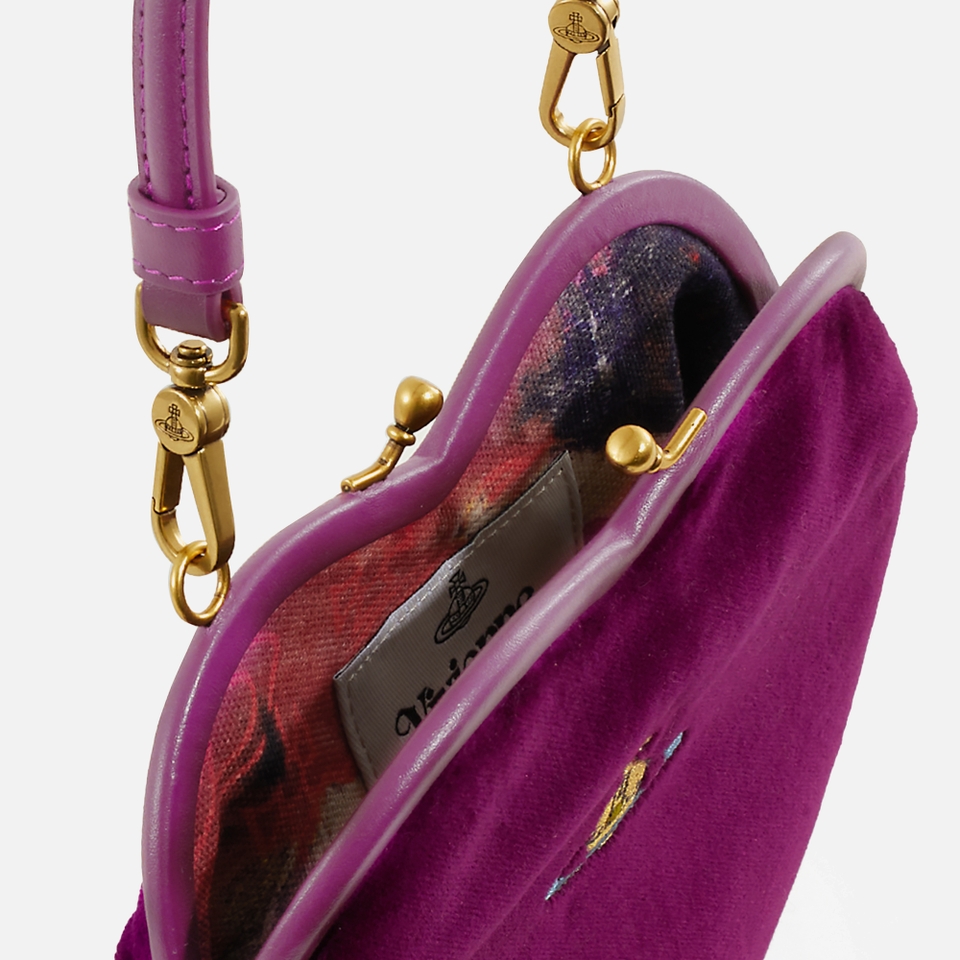 Vivienne Westwood Belle Heart Frame Velvet Purse