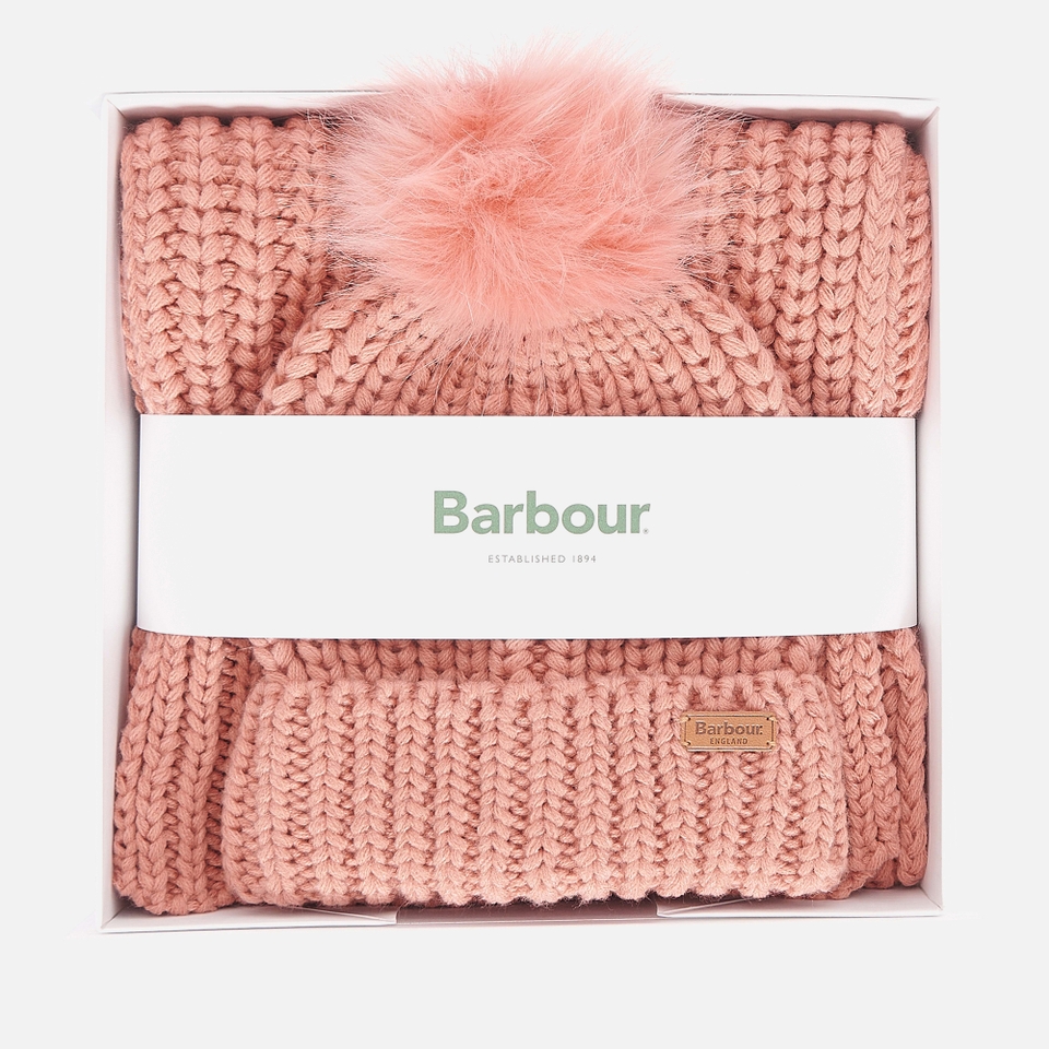 Barbour Saltburn Knit Beanie & Scarf Gift Set
