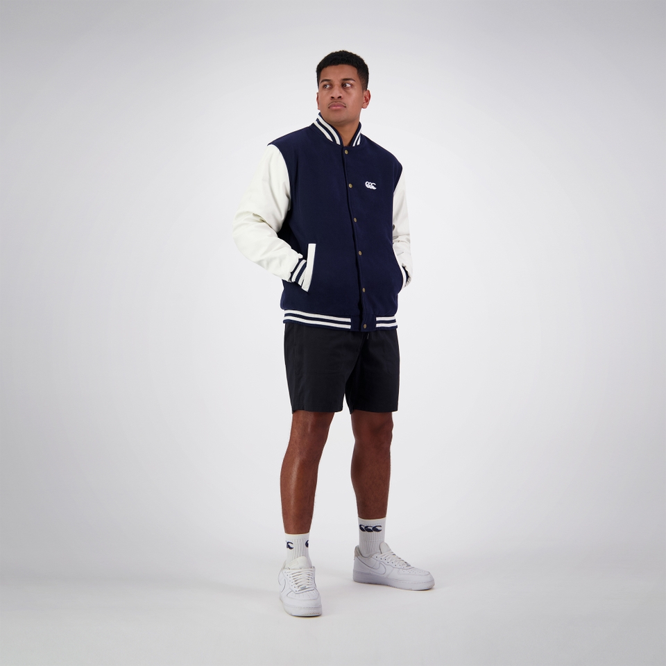 ADULT CCC LETTERMAN JACKET NAVY & WHITE