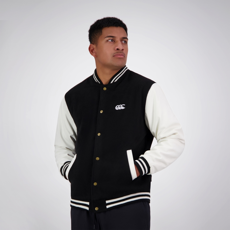 ADULT CCC LETTERMAN JACKET BLACK & WHITE