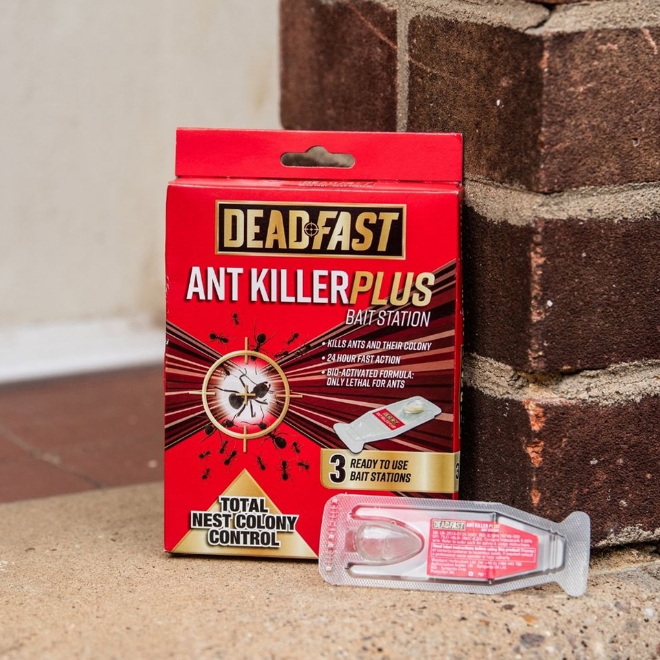 Deadfast Ant Killer Plus Bait Station - 3 x 4g
