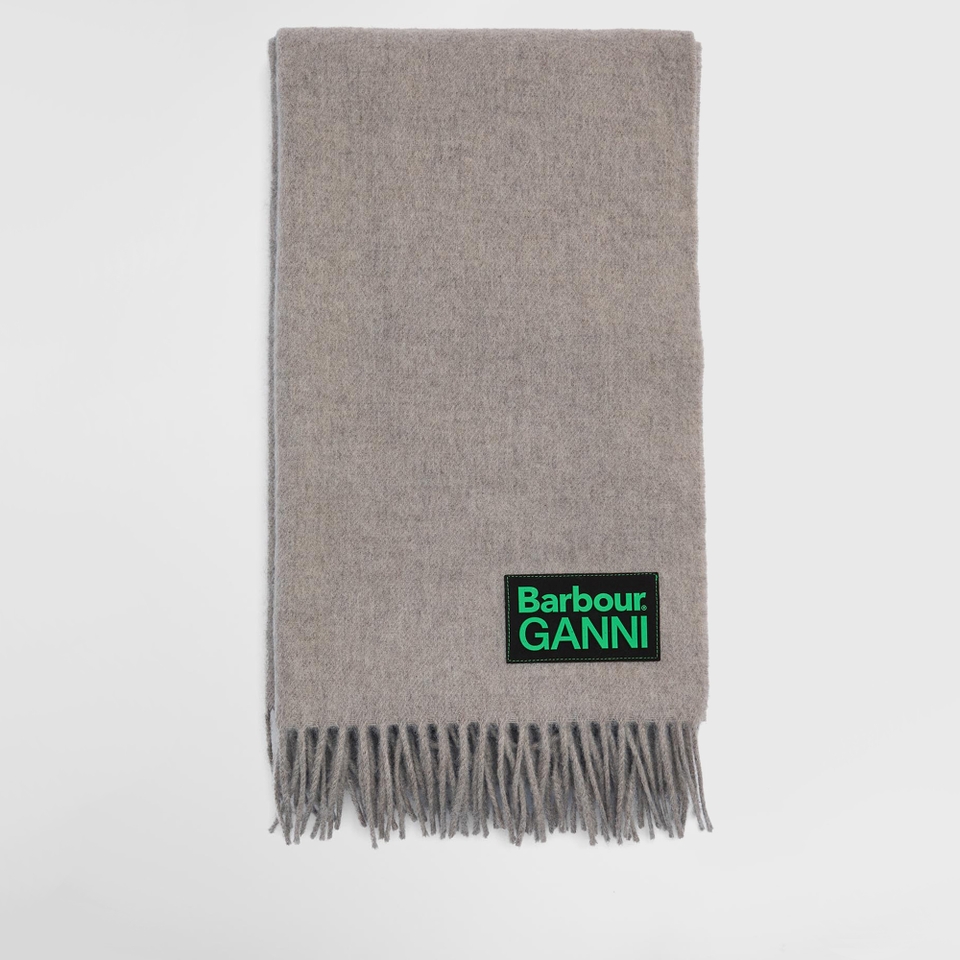 Barbour x GANNI Wool Fringe Scarf