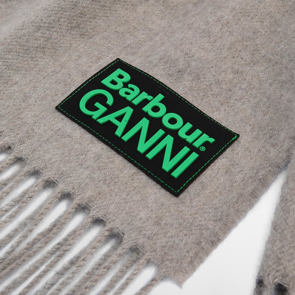 Barbour x GANNI Wool Fringe Scarf
