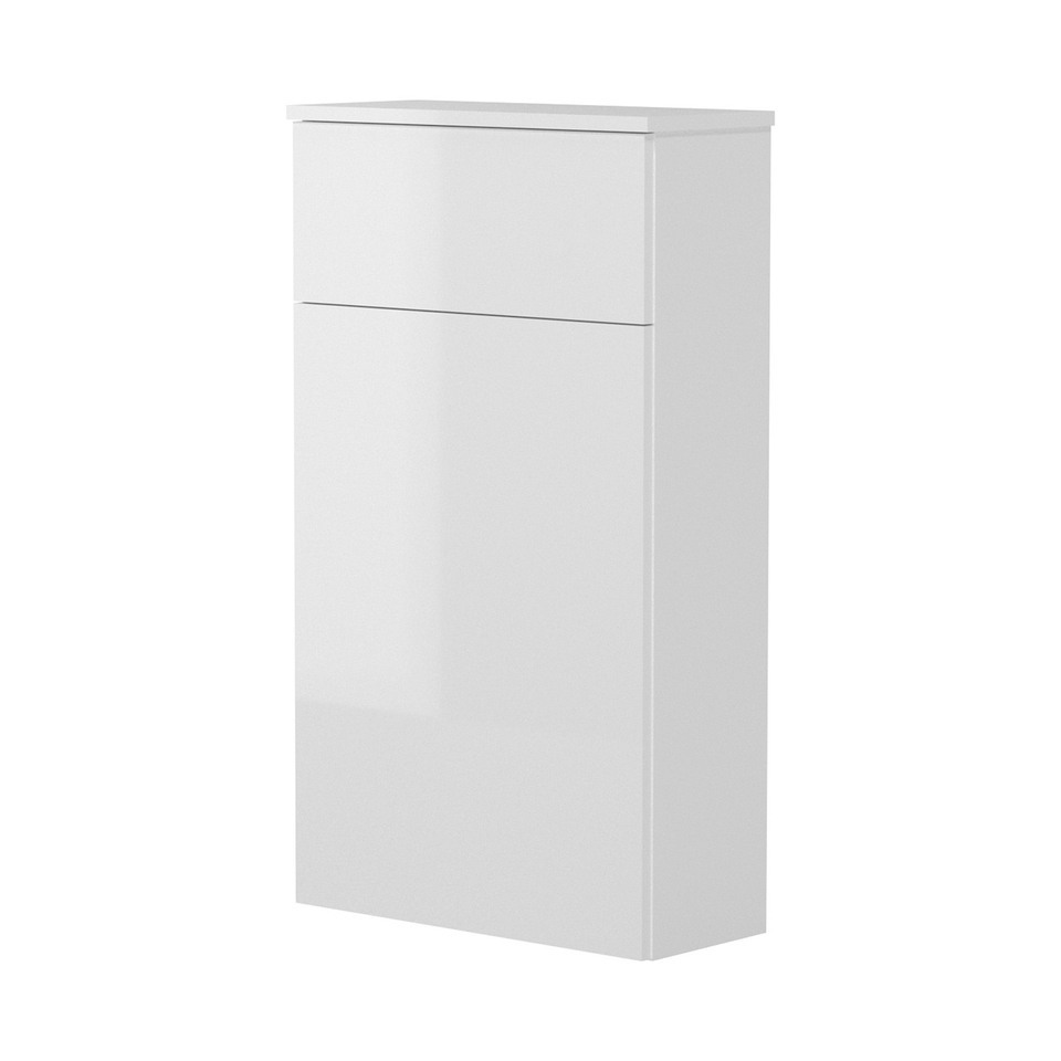 Lindo 510mm Toilet Unit with Fluidmaster Concealed Cistern - White Gloss