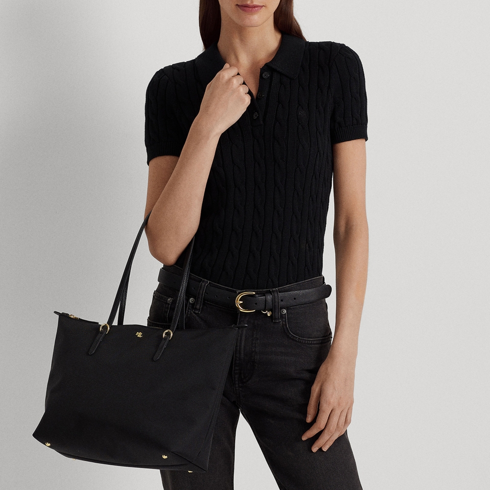 Lauren Ralph Lauren Keaton Medium 26 Nylon Tote Bag