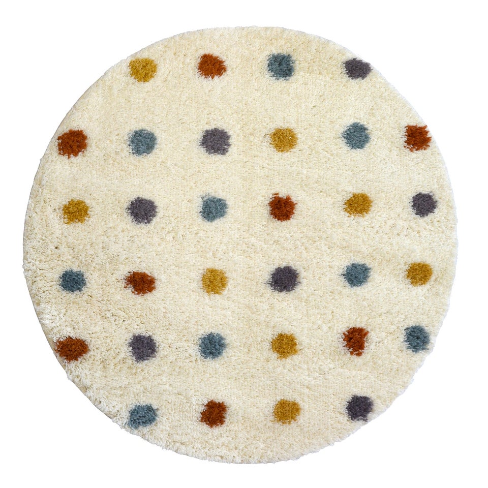 Snug Spots Round Rug - 100cm | Homebase