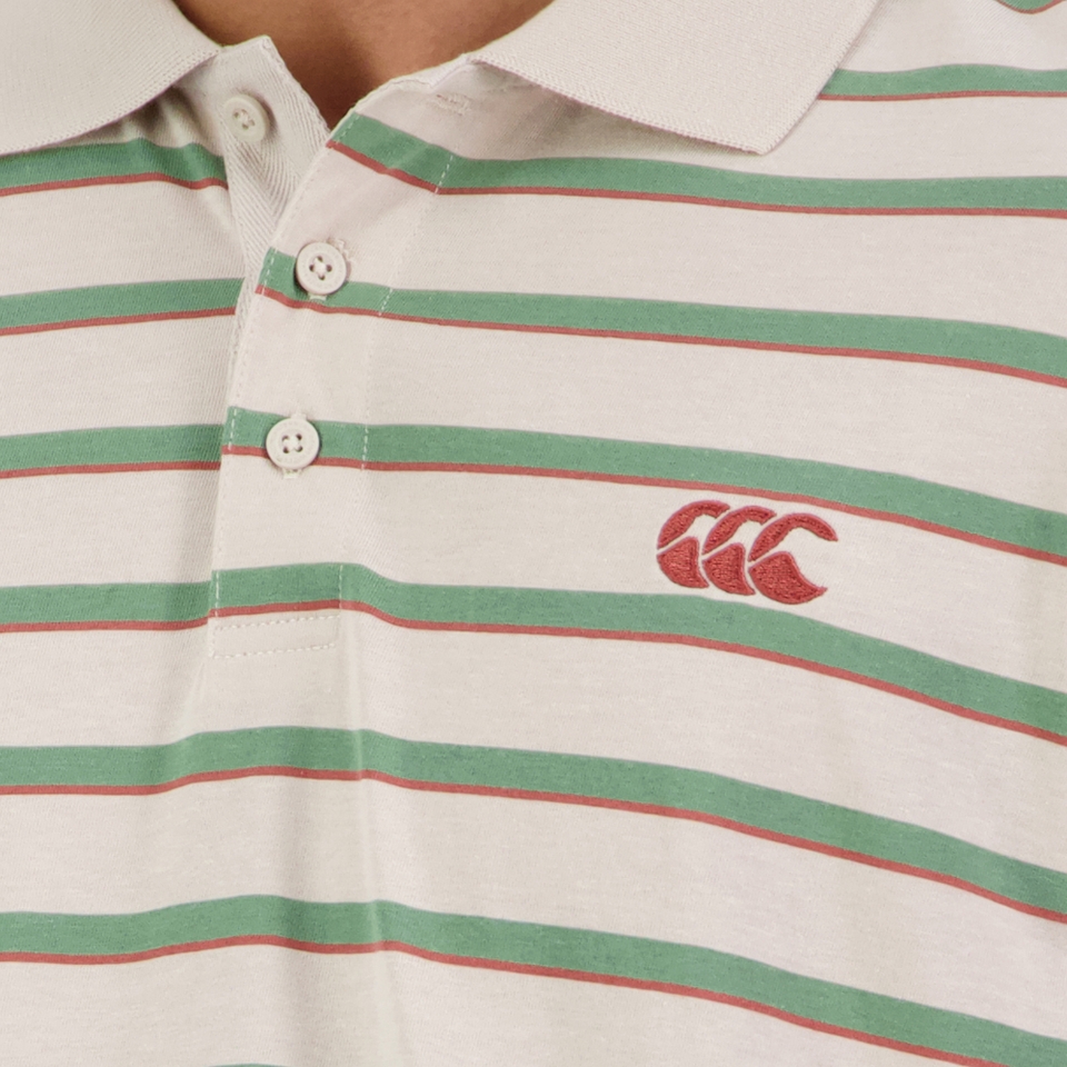 CCC YARN DYE POLO SILVER LINING