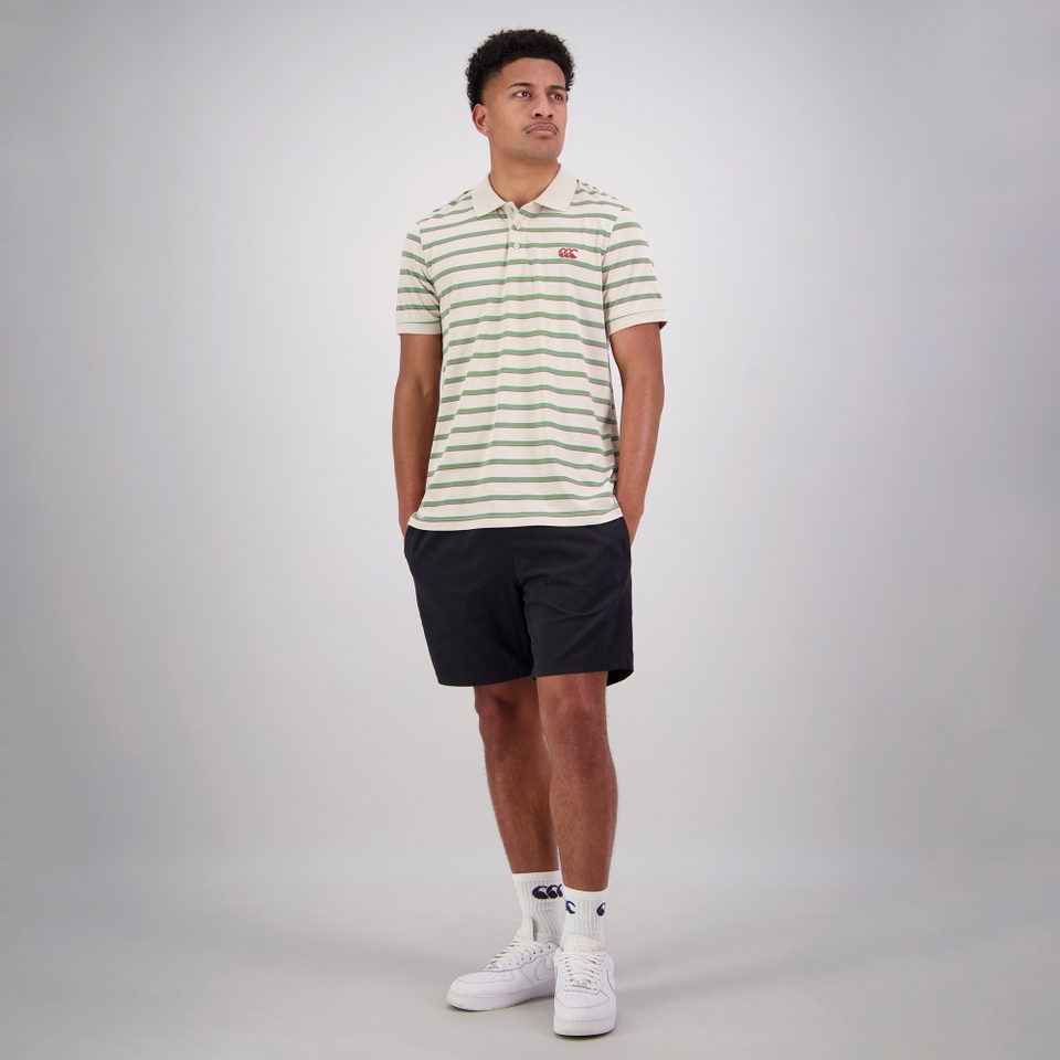 CCC YARN DYE POLO SILVER LINING