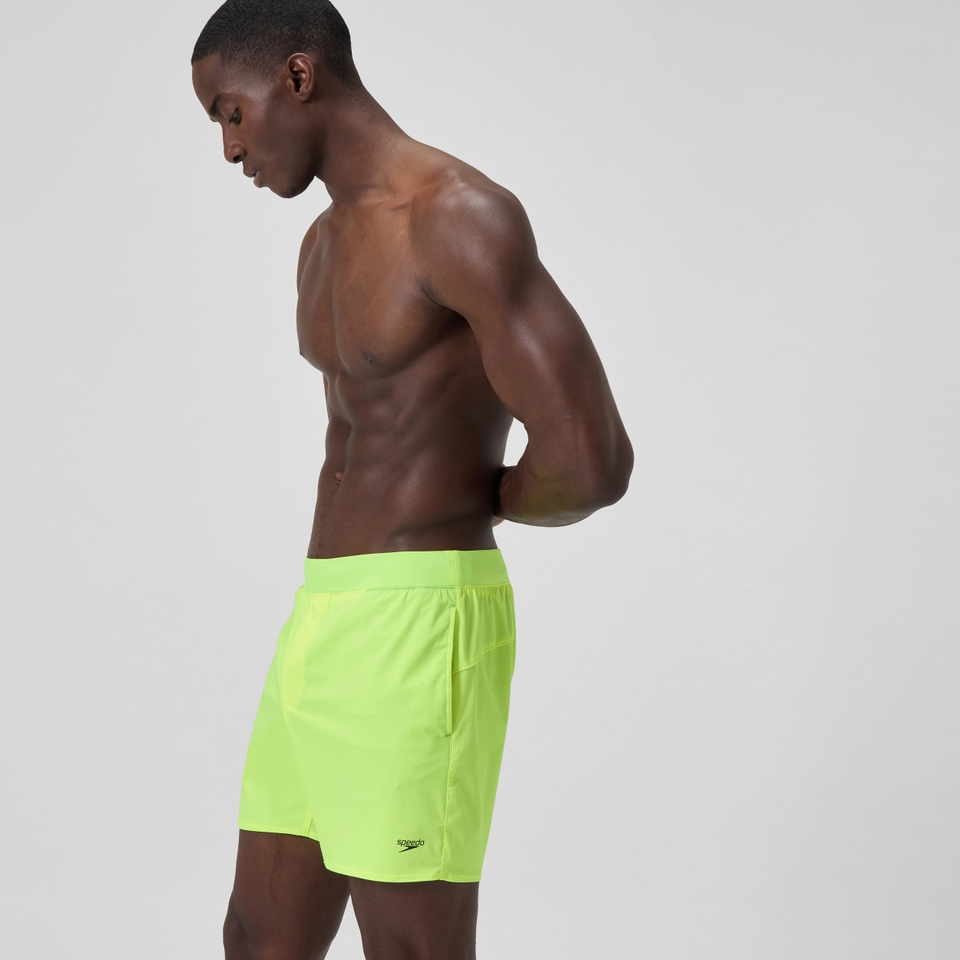 Short de bain uni Lookout 40 cm, hommes, jaune