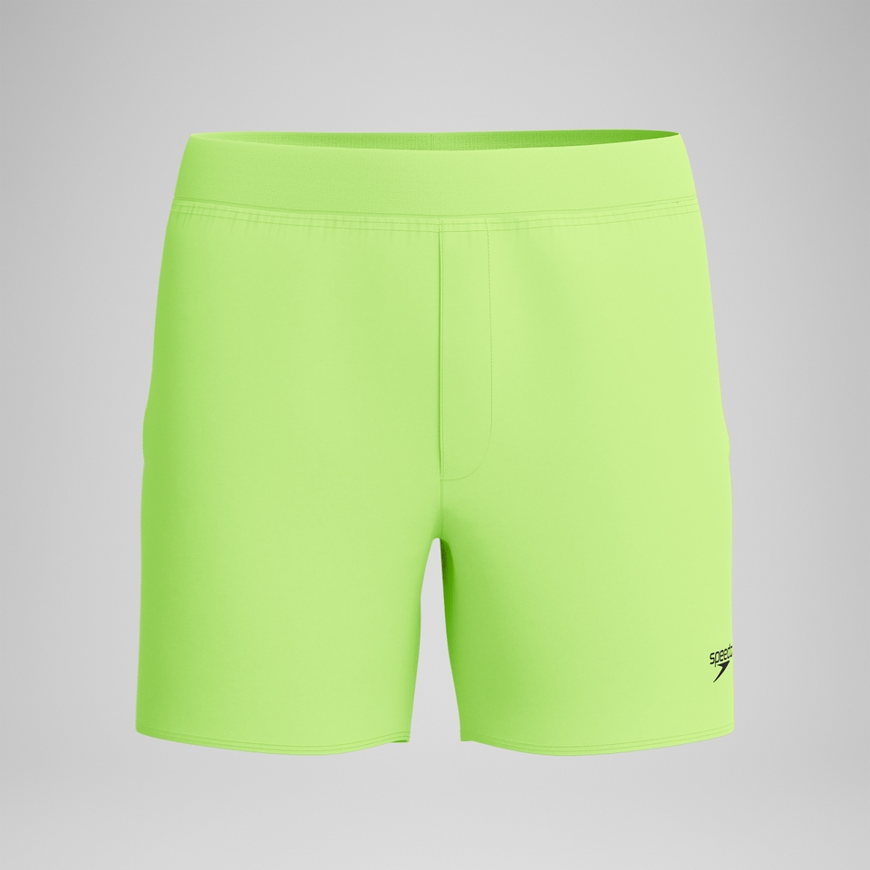 Short de bain uni Lookout 40 cm, hommes, jaune