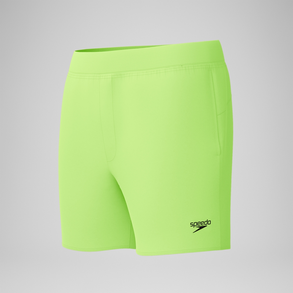 Short de bain uni Lookout 40 cm, hommes, jaune