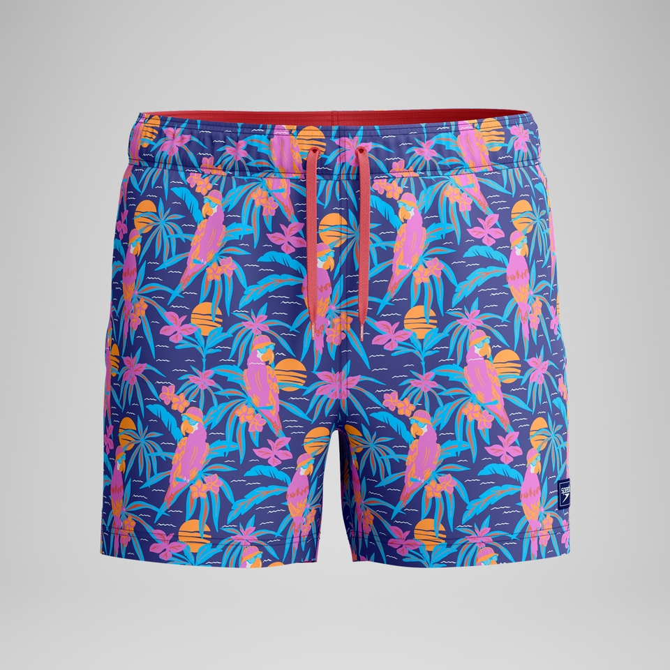 Redondo Edge Bedruckte Badeshorts 35 cm Blau/Pink für Herren