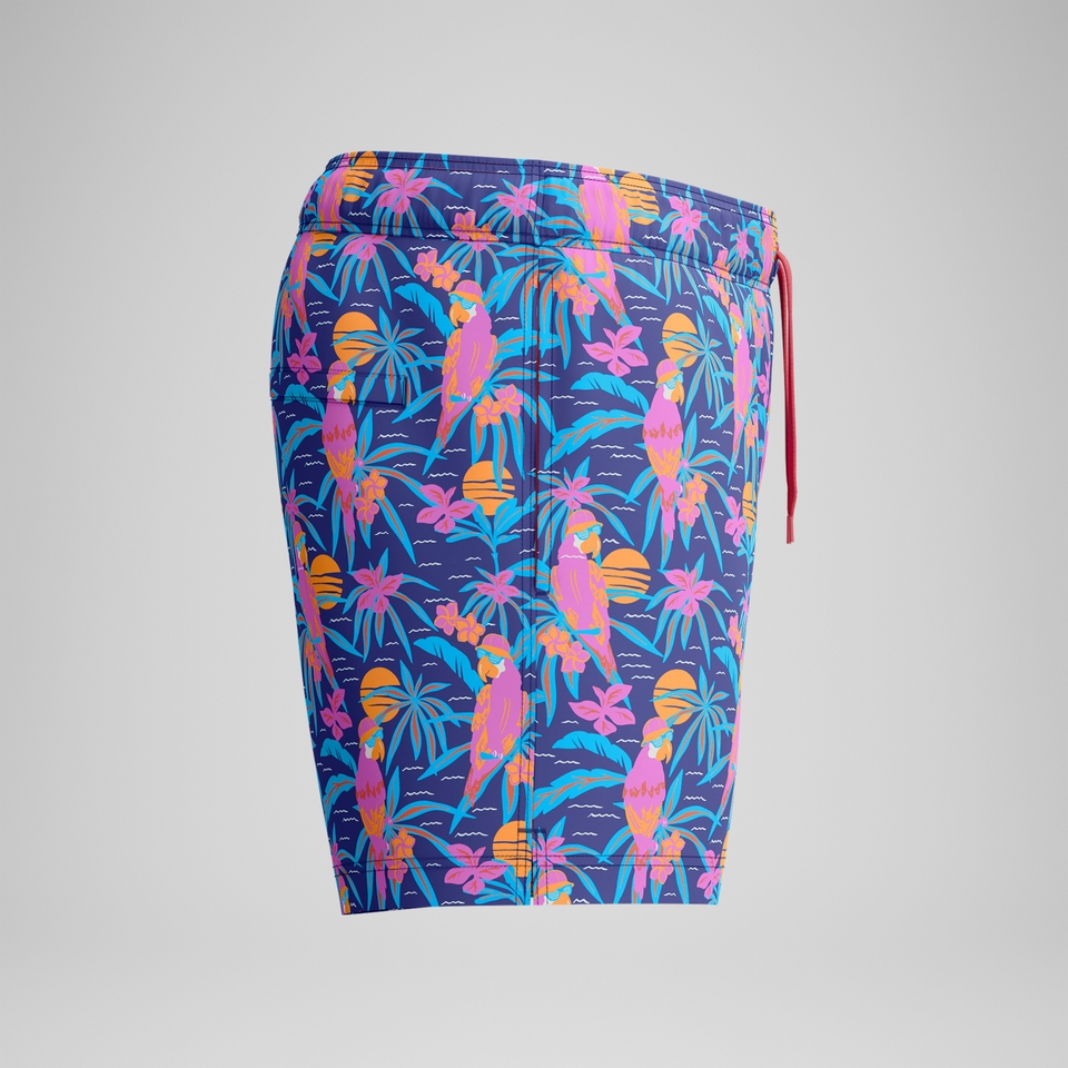 Redondo Edge Bedruckte Badeshorts 35 cm Blau/Pink für Herren