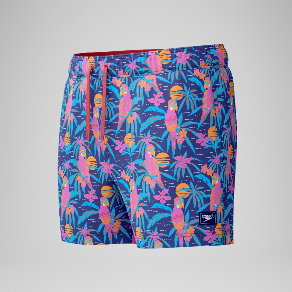 Redondo Edge Bedruckte Badeshorts 35 cm Blau/Pink für Herren