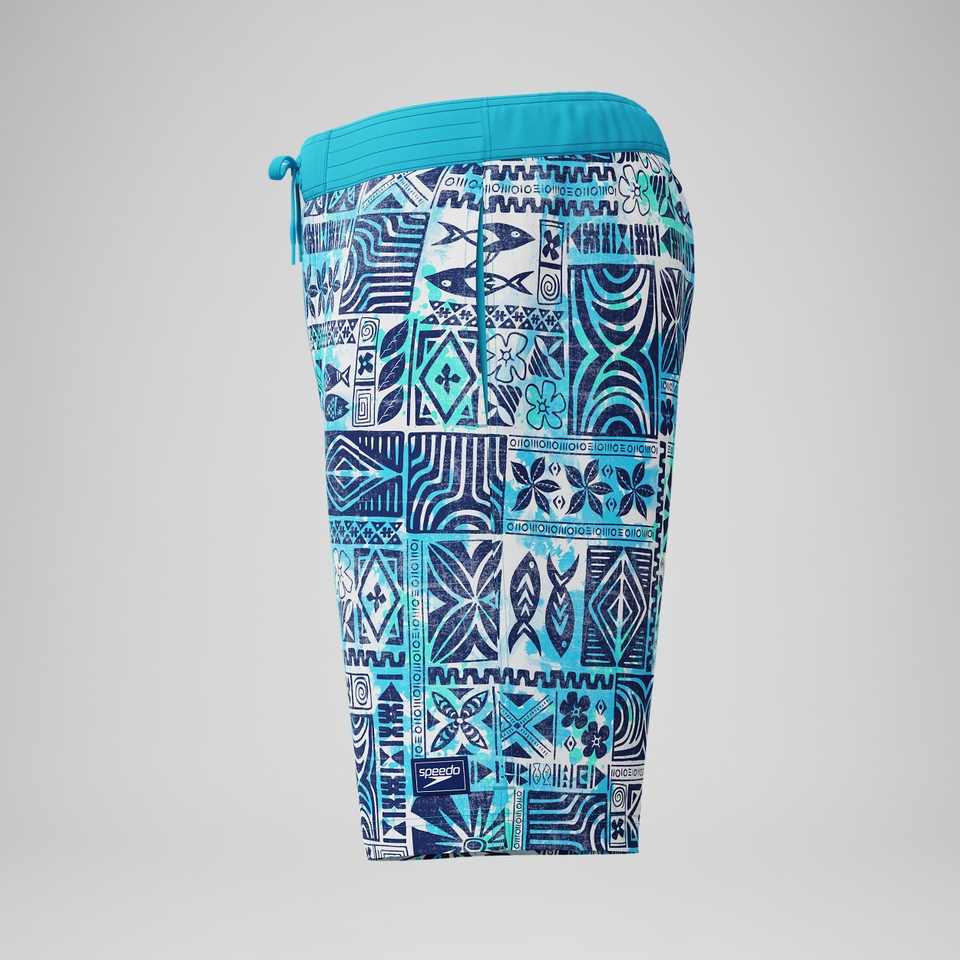 Bondi Bedruckte Badeshorts 50 cm Blau für Herren