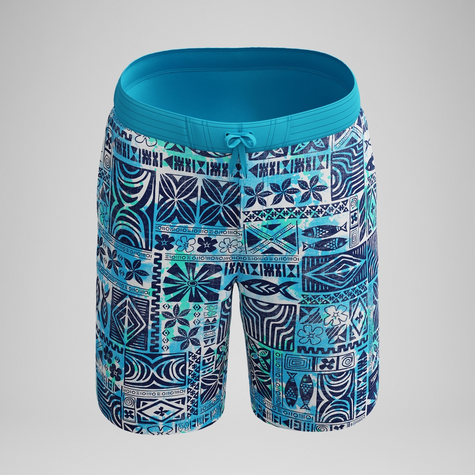 Bondi Bedruckte Badeshorts 50 cm Blau für Herren