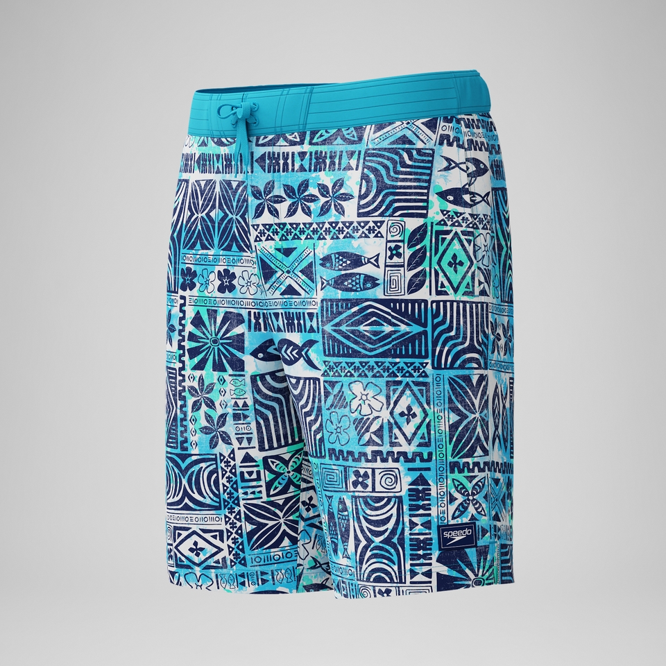 Bondi Bedruckte Badeshorts 50 cm Blau für Herren