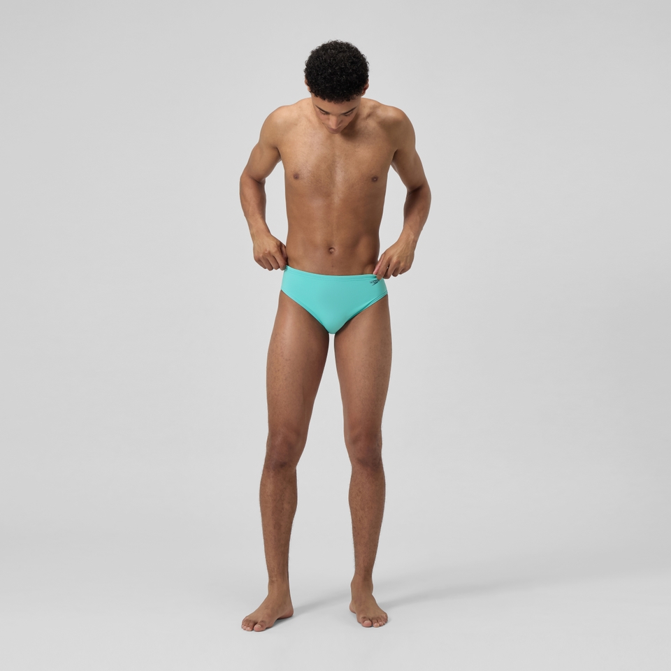 Men's Solid One Brief Turquoise