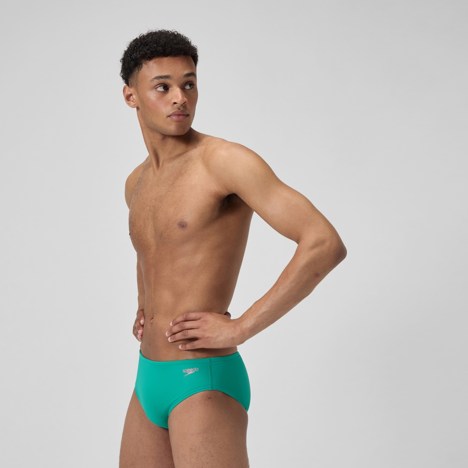 Men's Solid One Brief Green