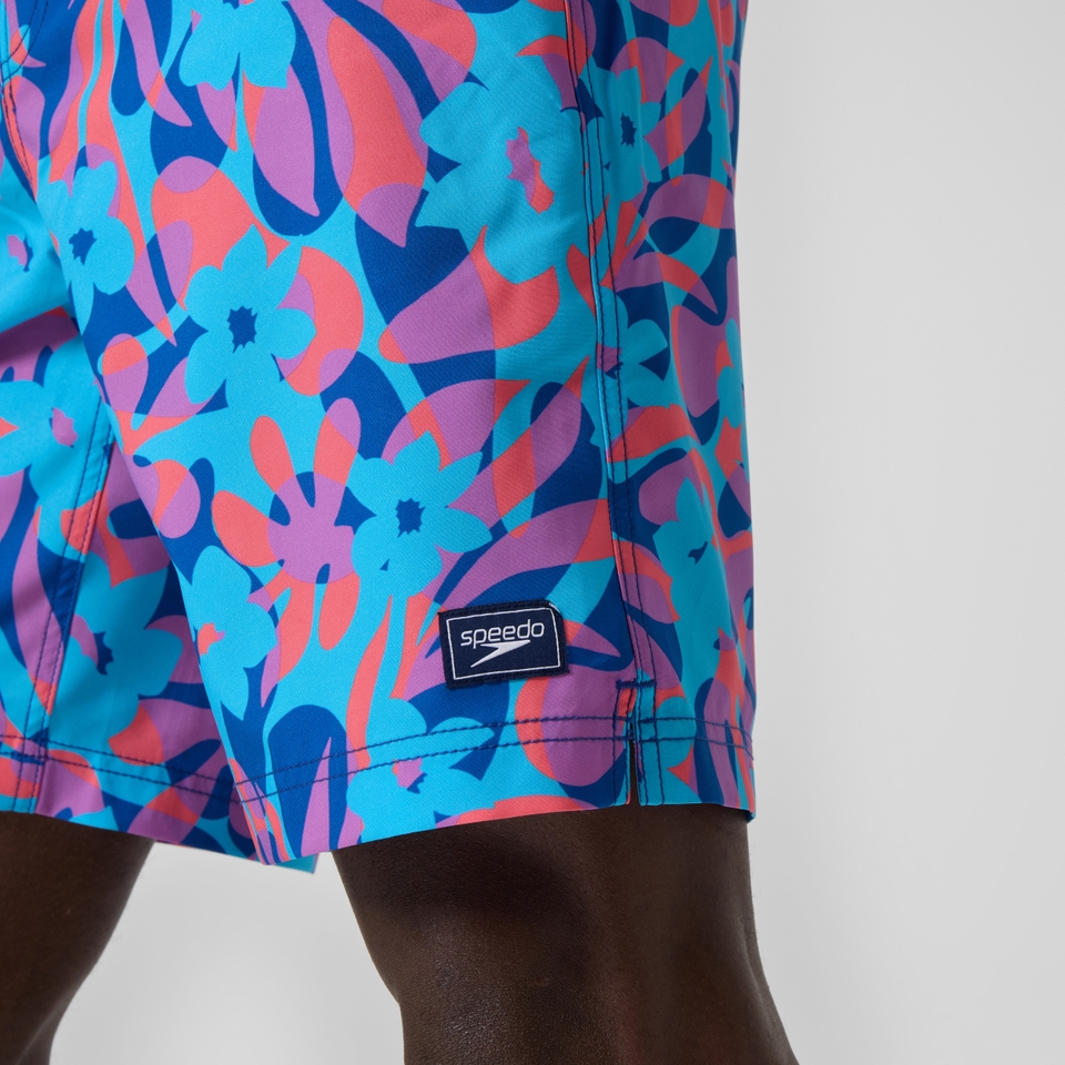 Bondi Bedruckte Badeshorts 50 cm Blau/Pink für Herren